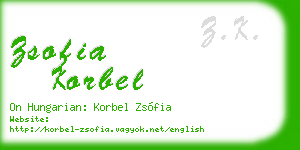 zsofia korbel business card